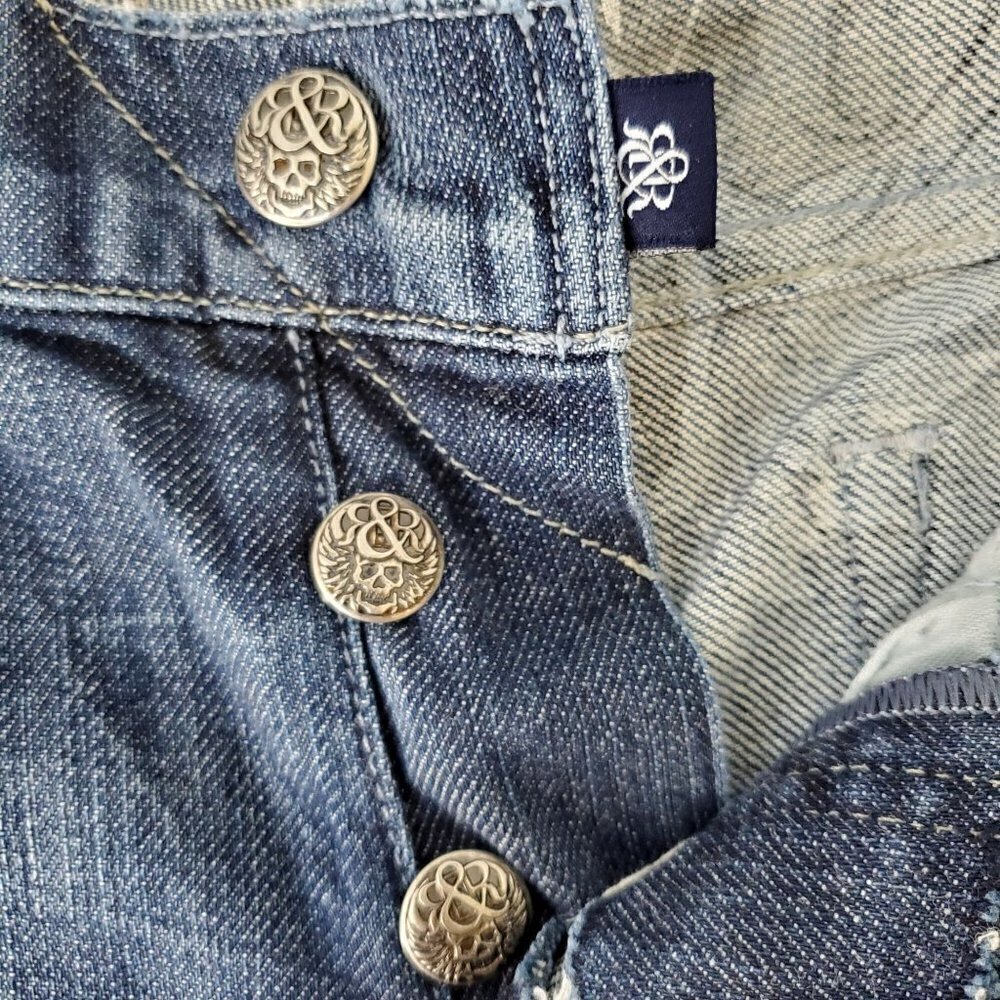 Rock&Republic Button Fly Jeans for Neiman Marcus Straight Leg Womens Low Rise 28